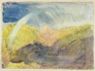 Crichton Castle (Gebirgslandschaft mit Regenbogen), ca. 1818